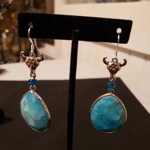 Turquoise droplet earrings
